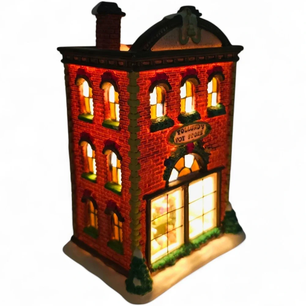 Santa's Workbench Tollund's Toy Store Interior View Lighted Village